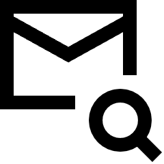 Mail Search Icon from Sharp Line Set