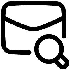 Mail Search Icon from Plump Line Set
