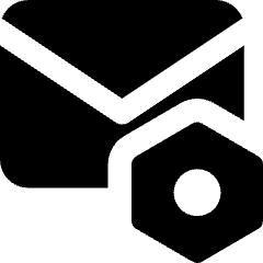 Mail Setting Bolt Nut Icon from Core Solid Set