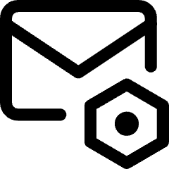 Mail Setting Bolt Nut Icon from Core Line Set