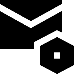 Mail Setting Bolt Nut Icon from Sharp Solid Set