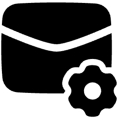 Mail Setting Gear Icon from Plump Solid Set