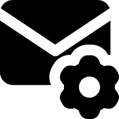 Mail Setting Gear Icon from Core Solid Set