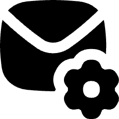 Mail Setting Gear Icon from Flex Solid Set