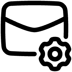 Mail Setting Gear Icon from Plump Line Set
