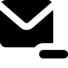Mail Subtract Icon from Micro Solid Set