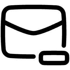 Mail Subtract Icon from Plump Line Set