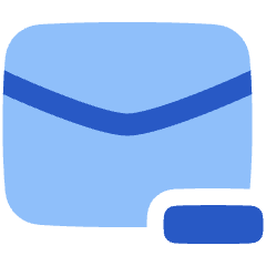 Mail Subtract Icon from Plump Flat Set