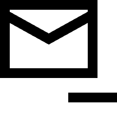 Mail Subtract Icon from Sharp Line Set