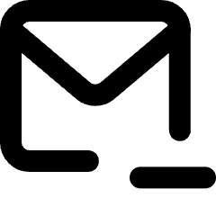 Mail Subtract Icon from Micro Line Set