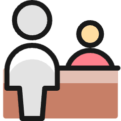 Information Desk Customer Icon from Ultimate Colors Set