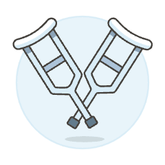 Crutches Illustration from UX Colors Set