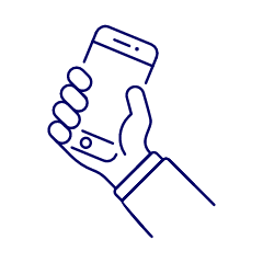 Grab Phone 1 Illustration from UX Line Set