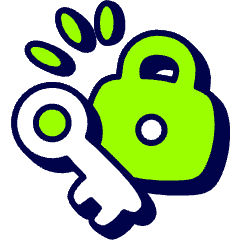 Lock Key Icon from Stickies Duo Set