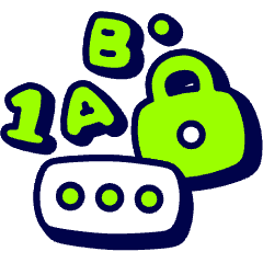 Password Lock Icon from Stickies Duo Set