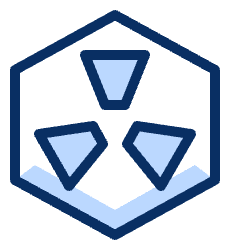 Radioactive Hexagon Icon from Cyber Duotone Set