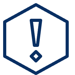 Report Problem Warning Hexagon Icon from Cyber Line Set