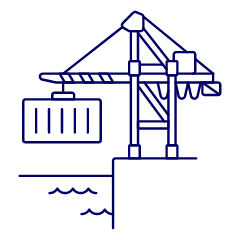 Crane Port Illustration from UX Line Set
