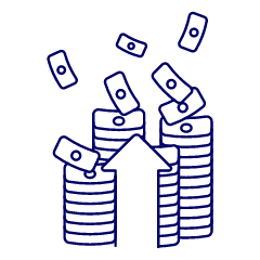 Money Raise Illustration from UX Line Set