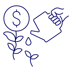 Money Watering 1 Illustration from UX Line Set