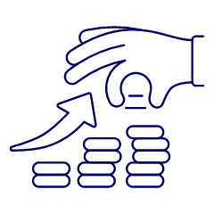 Saving Increase 1 Illustration from UX Line Set