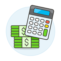 Calculating Cost Illustration from UX Colors Set