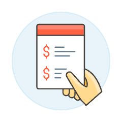 Invoice Hand 2 Illustration from UX Colors Set