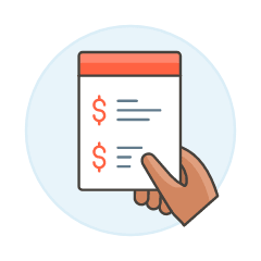 Invoice Hand 3 Illustration from UX Colors Set