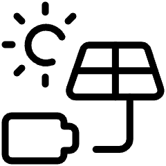 Solar Panel And Battery Icon from Ultimate Light Set