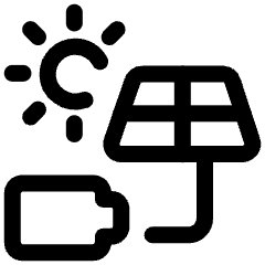 Solar Panel And Battery Icon from Ultimate Regular Set