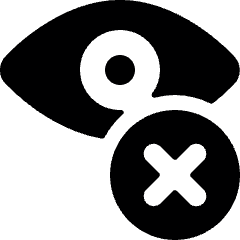 Iris Scan Denied Icon from Ultimate Bold Set