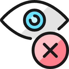 Iris Scan Denied Icon from Ultimate Colors Set