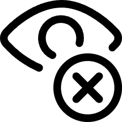 Iris Scan Denied Icon from Ultimate Regular Set