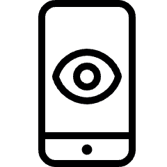 Iris Scan Smartphone Icon from Ultimate Light Set