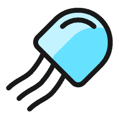 Jellyfish 1 Icon from Ultimate Colors Set