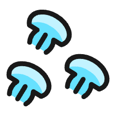 Jellyfish Group Icon from Ultimate Colors Set