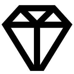 Diamond 1 Icon from Sharp Line Set