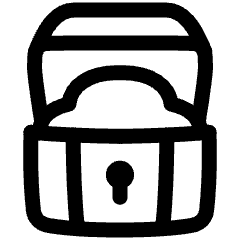 Treasure Chest Open Icon from Plump Line Set