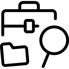 Recruiting Employee Bag Folder Search Icon from Ultimate Light Set