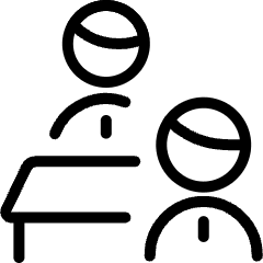 Recruiting Employee Boss Interview Icon from Ultimate Light Set