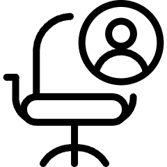 Recruiting Employee Chair Icon from Ultimate Light Set