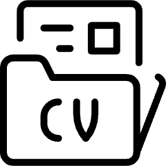 Recruiting Employee Folder Resume Document Icon from Ultimate Light Set