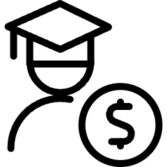 Recruiting Employee Graduate Money Icon from Ultimate Light Set