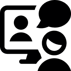 Recruiting Employee Online Interview Icon from Ultimate Bold Set