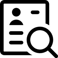 Recruiting Employee Resume Document Review Icon from Ultimate Bold Set