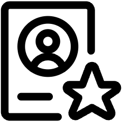 Recruiting Employee Resume Document Star Icon from Ultimate Regular Set