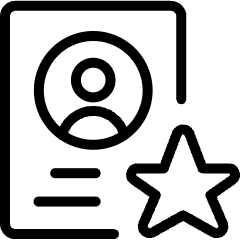 Recruiting Employee Resume Document Star Icon from Ultimate Light Set