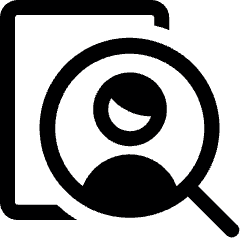 Recruiting Employee Search Document Icon from Ultimate Bold Set