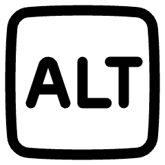 Alt Icon from Plump Line Set