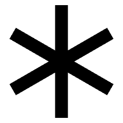 Asterisk 1 Icon from Sharp Solid Set